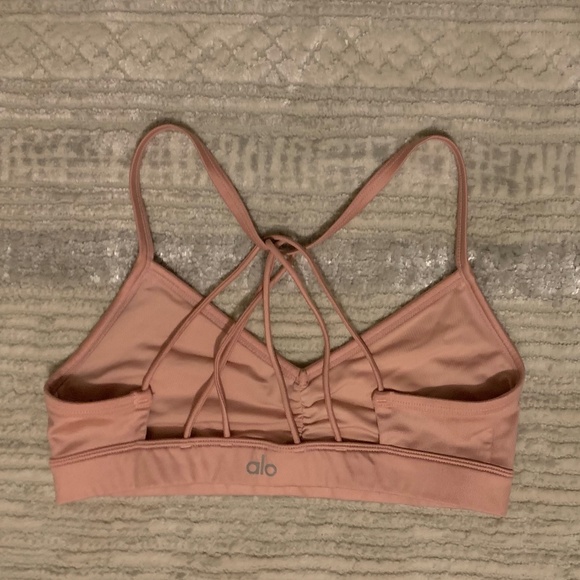 Alo Yoga Sunny Strappy Sports Bra in Light Pink Women's Small - Picture 4 of 6
